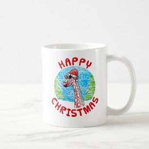 Giraffe Kerst Dier Wildlife Natuur Kinder Koffiemok