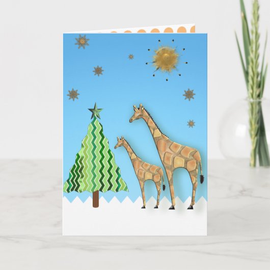 GIRAFFE KERST KAART (Voorkant)