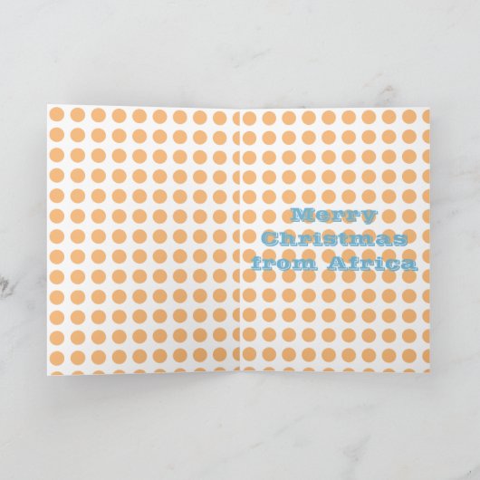 GIRAFFE KERST KAART (Binnen)