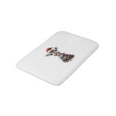 Giraffe Kerst Pet Xmas Badmat (Gekanteld)
