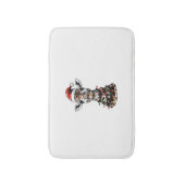 Giraffe Kerst Pet Xmas Badmat (Voorkant Verticaal)