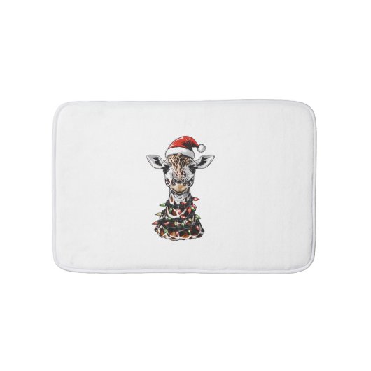 Giraffe Kerst Pet Xmas Badmat (Voorkant)