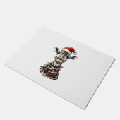 Giraffe Kerst Pet Xmas Deurmat (Schuin)