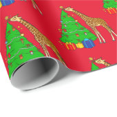 Giraffe kerstboom decorreert met ster cadeaupapier (Rol Hoek)