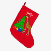 Giraffe kerstboom decorreert met ster grote kerstsok (Voorkant (Hangend))
