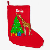 Giraffe kerstboom decorreert met ster grote kerstsok (Voorkant)