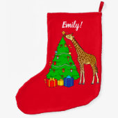 Giraffe kerstboom decorreert met ster grote kerstsok (Achterkant)