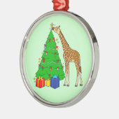 Giraffe kerstboom decorreert met ster metalen ornament (Links)