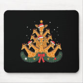 Giraffe kerstboom Dierproeven Vrouwen Mannen Muismat (Voorkant)