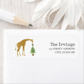 Giraffe kerstboom etiket (Insitu)