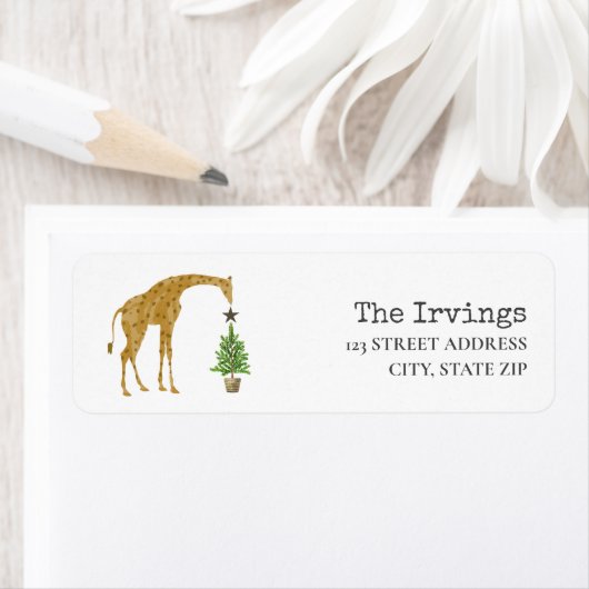 Giraffe kerstboom etiket (Insitu)