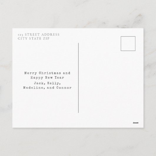 Giraffe Kerstboom Feestdagenkaart (Achterkant)