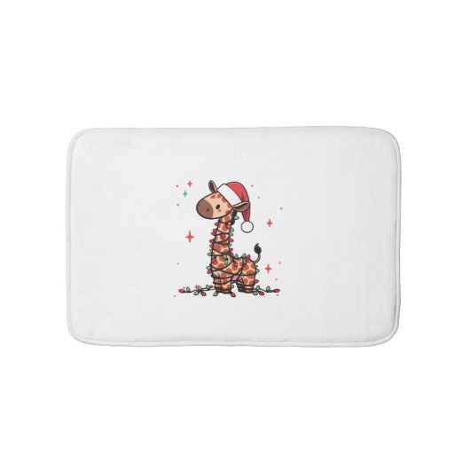 Giraffe Kerstboom Giraffe Kerstboom Vrouwen & B Badmat (Voorkant)