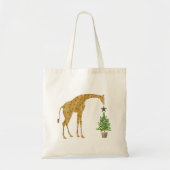Giraffe kerstboom tote bag (Voorkant)