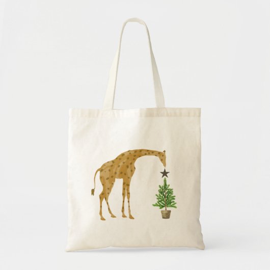 Giraffe kerstboom tote bag (Voorkant)