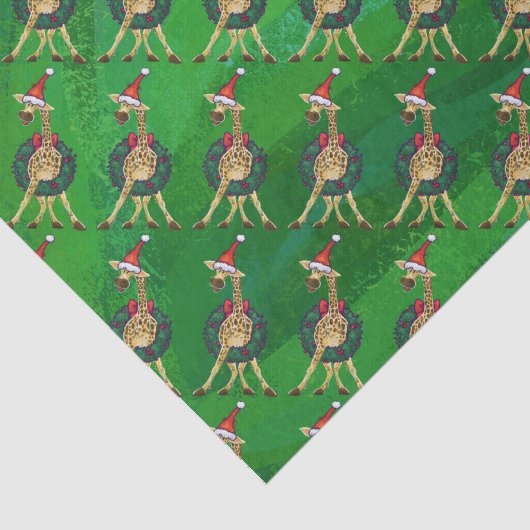 Giraffe kerstcadeaupapier tissuepapier (Detail)