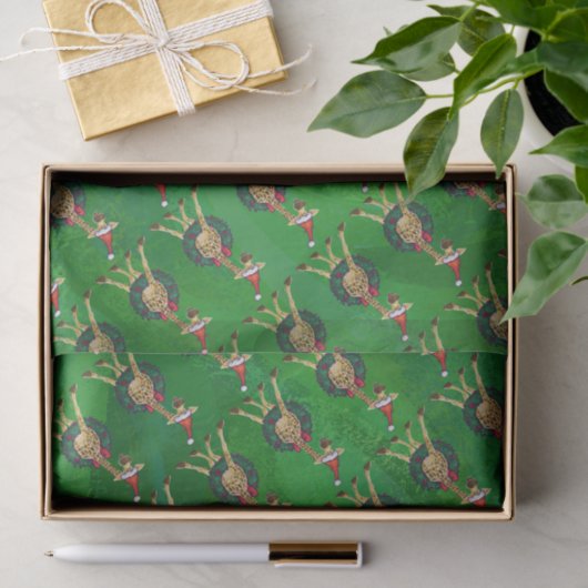 Giraffe kerstcadeaupapier tissuepapier (Geschenk)