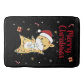 Giraffe kerstGiraffes Winterdieren — Wisdierbont Badmat (Voorkant)