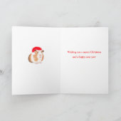 Giraffe kerstkaart feestdagen kaart (Binnen)