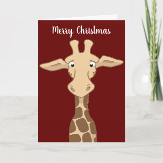 Giraffe kerstkaart kaart