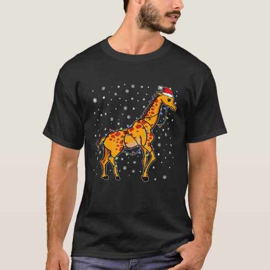 Giraffe KerstKerstmis T-shirt (Voorkant)