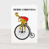 Giraffe kerstman feestdagen kaart (Voorkant)