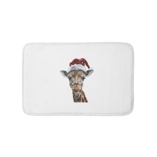 Giraffe Kerstmis Badmat (Voorkant)