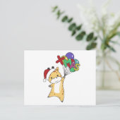 Giraffe Kerstmis Giraffes Winterdieren Briefkaart (Staand voorkant)