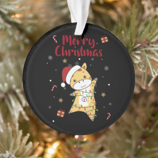 Giraffe Kerstmis Giraffes Winterdieren Ornament