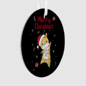 Giraffe Kerstmis Giraffes Winterdieren Ornament (voorkant)