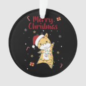 Giraffe Kerstmis Giraffes Winterdieren Ornament (voorkant)