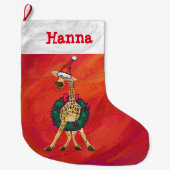 Giraffe Kerstmis Grote kerstinslag Grote Kerstsok (Voorkant)