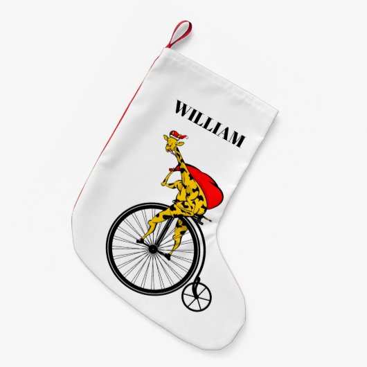 Giraffe kerstmis kleine kerstsok (Voorkant (Hangend))