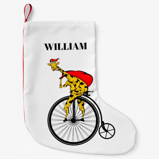 Giraffe kerstmis kleine kerstsok (Voorkant)