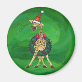 Giraffe Kerstmis Magnet (Voorkant)