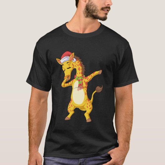 Giraffe kerstmis t-shirt (Voorkant)