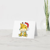 Giraffe Kerstmis Winter Dieren Vakantie Giraffes Feestdagen Kaart (Voorkant)