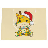 Giraffe Kerstmis Winter Dieren Vakantie Giraffes Groot Cadeauzakje (Voorkant)