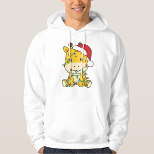 Giraffe Kerstmis Winter Dieren Vakantie Giraffes Hoodie