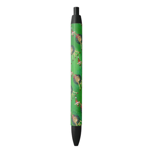 Giraffe Kerstmis Zwarte Inktpen Inkt Pen (Voorkant Verticaal)