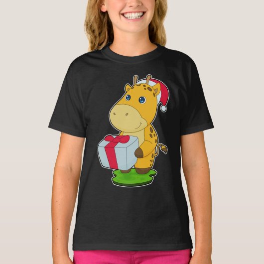 Giraffe kerstpakket t-shirt (Voorkant)