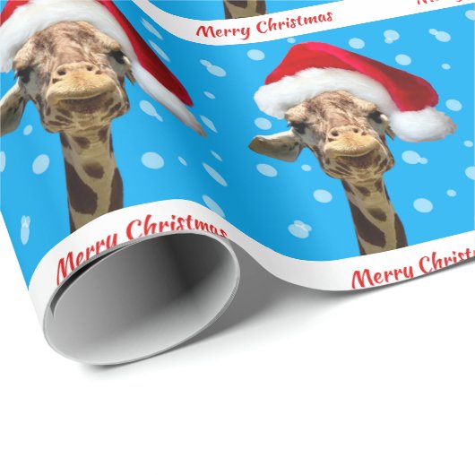 Giraffe kerstpapier cadeaupapier (Rol Hoek)