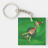 Giraffe kerstSleutelhanger Sleutelhanger (Voorkant)