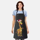 Giraffe Kerstverlichting Grappige Kerstman Giraffe Schort (Gedragen)