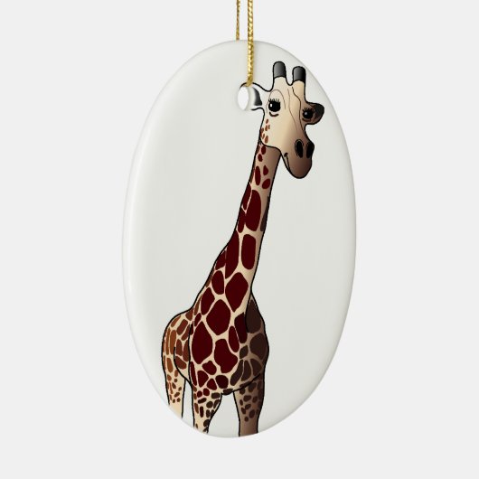 Giraffe kerstversiering keramisch ornament (Rechts)