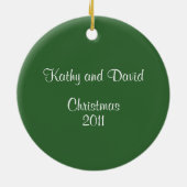 Giraffe kerstversiering keramisch ornament (Achterkant)