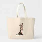 Giraffe Kijk Grote Tote Bag (Voorkant)