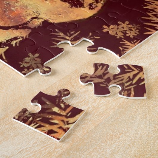 Giraffe kijkend puzzel - schilderen (Zijkant)