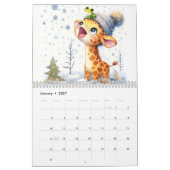 Giraffe & kikker Waterverf voor kinderen geïllustr Kalender (Jan 2027)