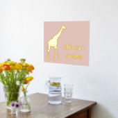 Giraffe Kind - Aangepaste roze Folie - Zaal Afdrukken (Laag (Keuken))